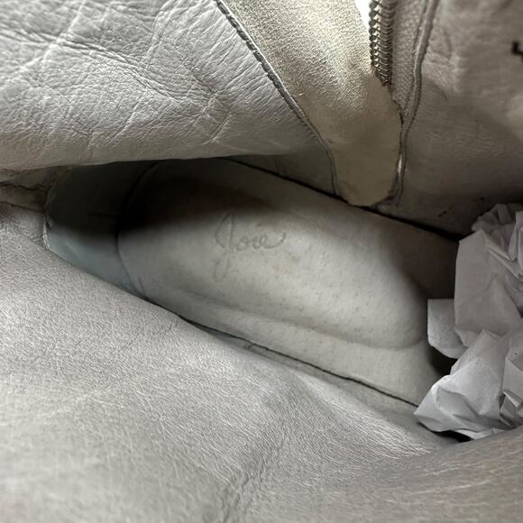 Joie Women's Laleh Bootie Size EU 37 US 7 Pale Gray Chelsea Ruffle Ankle Boot - Picture 9 of 12